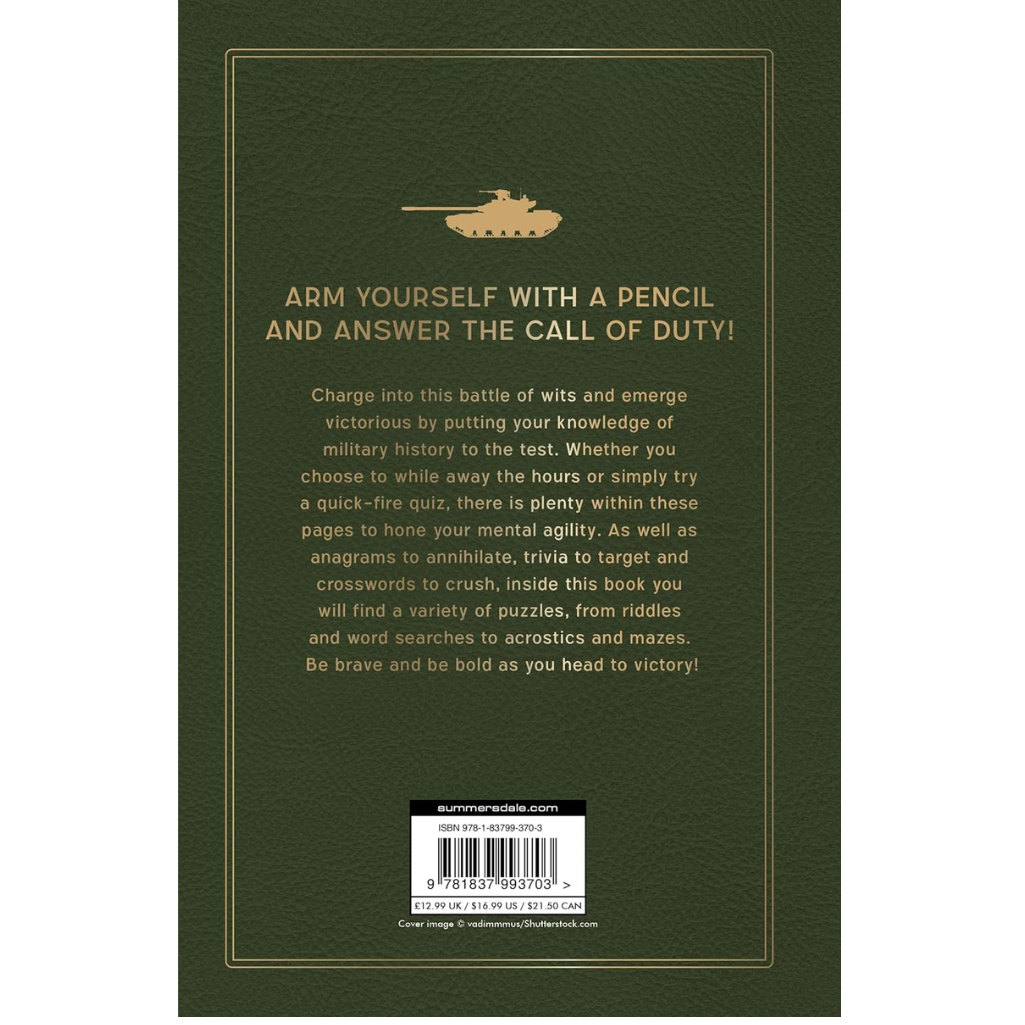 The Military History Puzzle Book: 200 Brain-Teasing Activities (Hardback)