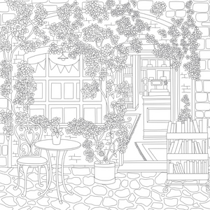 Cosy Bookshops Colouring Book