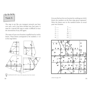 Cluedle - The Case of the Silver Cipher: 60 Super Sleuth Mystery Puzzles - Cluedle (Paperback) internal spread