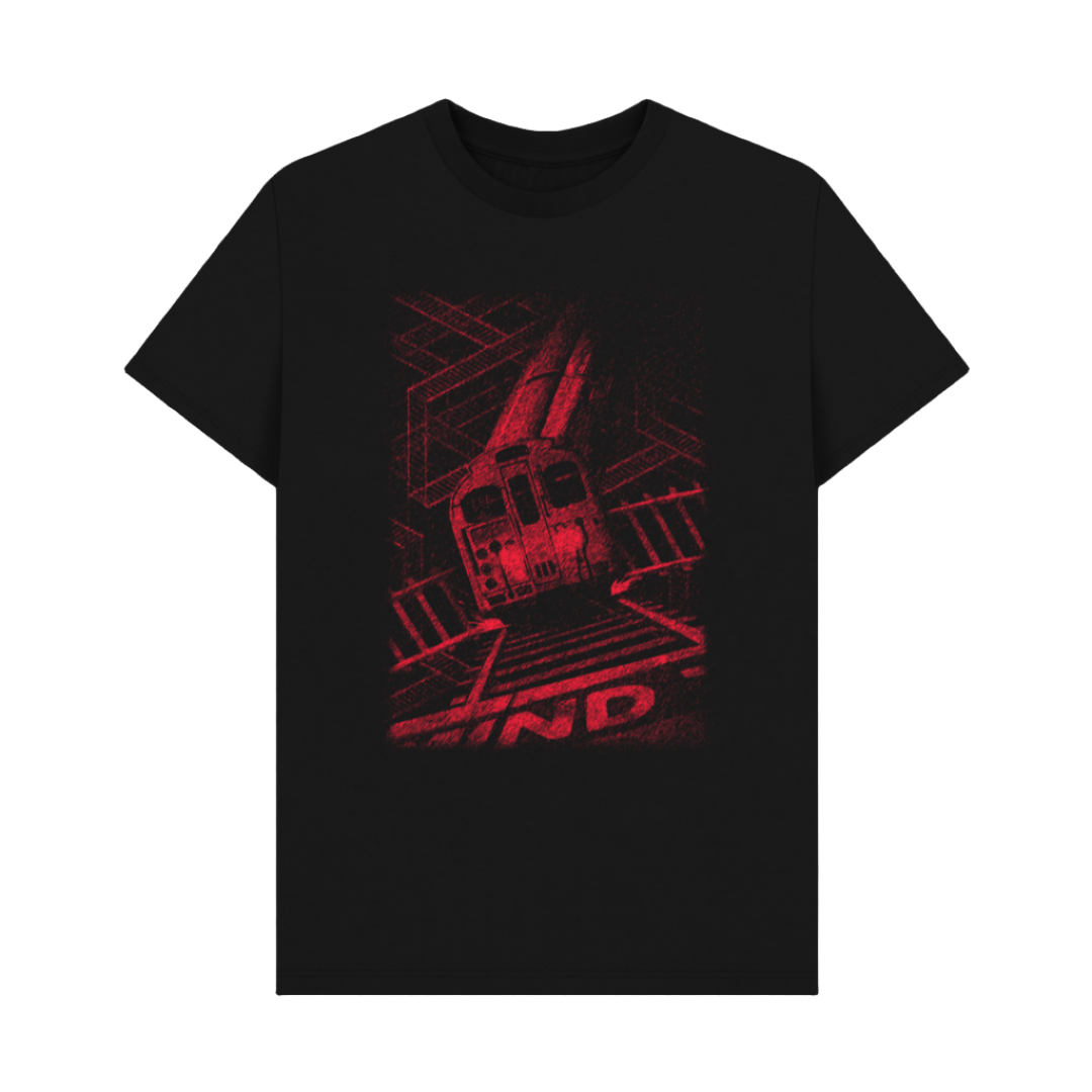 Black Printed T-shirt Platform Edge