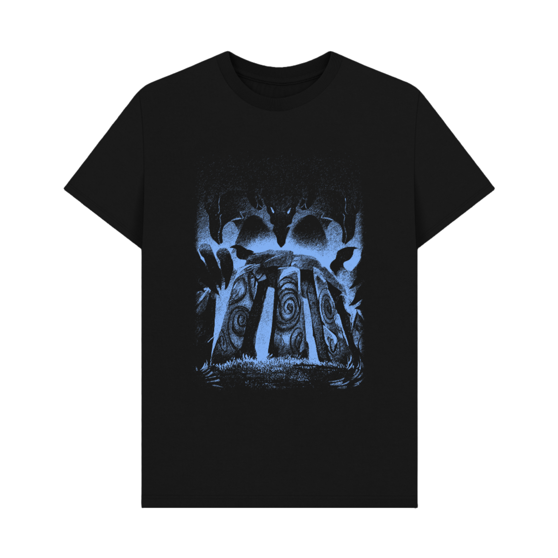 Black Printed T-shirt Front