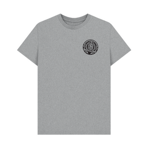 Black British Library Stamp on Athletic Grey Printed T-shirt