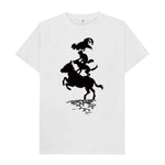 White Bremen Town Musicians in black T-shirt