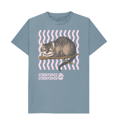 Stone Blue Curiouser & Curiouser Cheshire Cat T-shirt