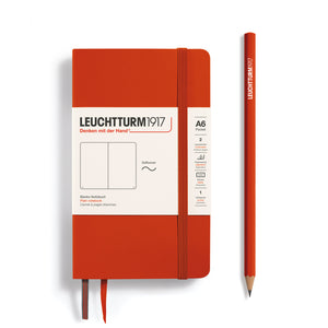 A6 Red Blank Notebook