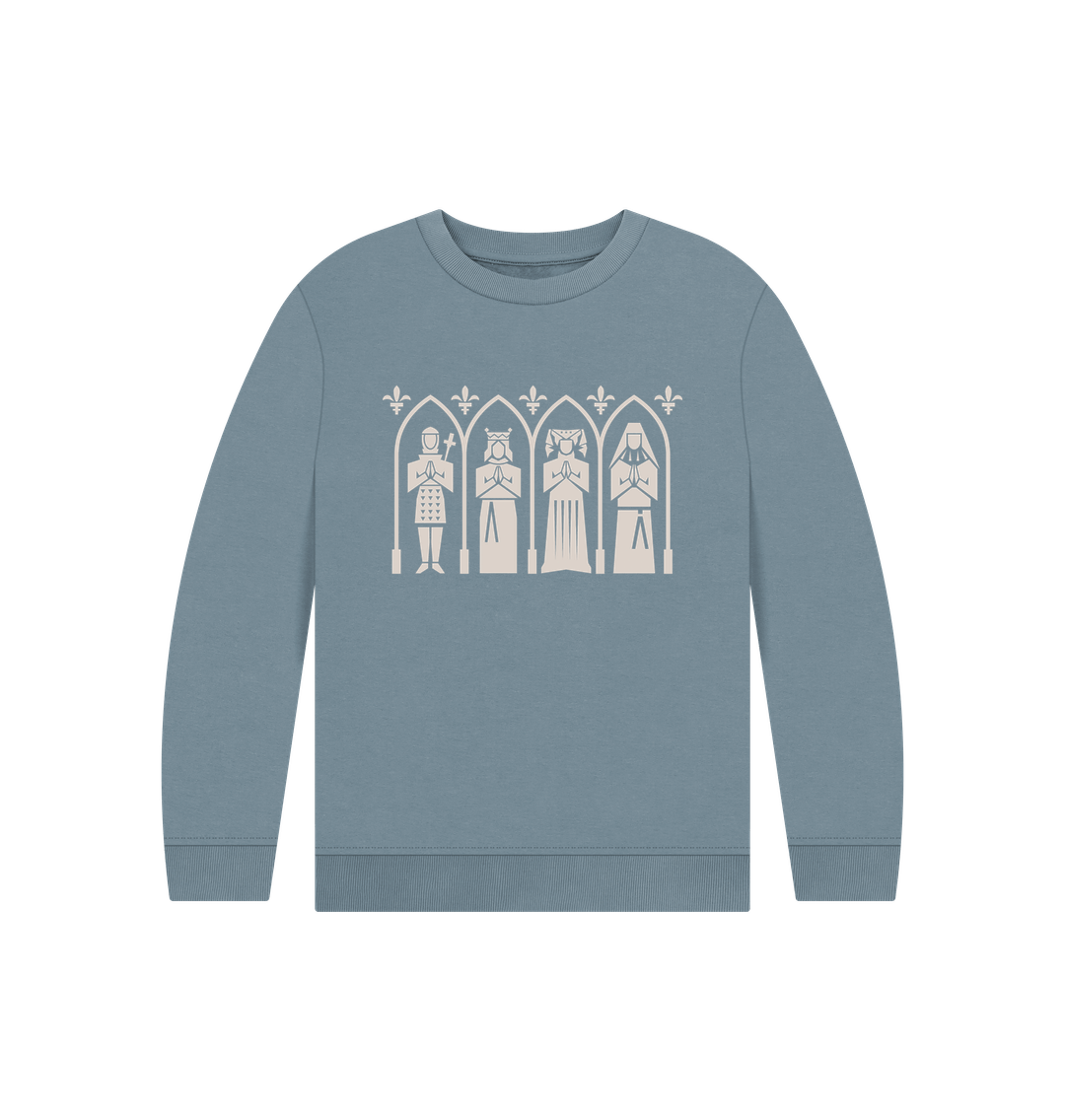 Stone Blue Medieval Women Kids Organic Jumper