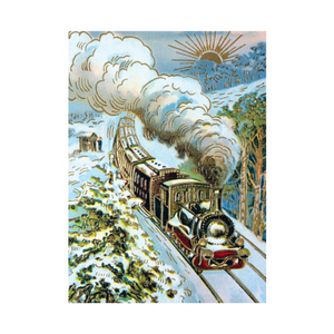 Pack of christmas cards with train image