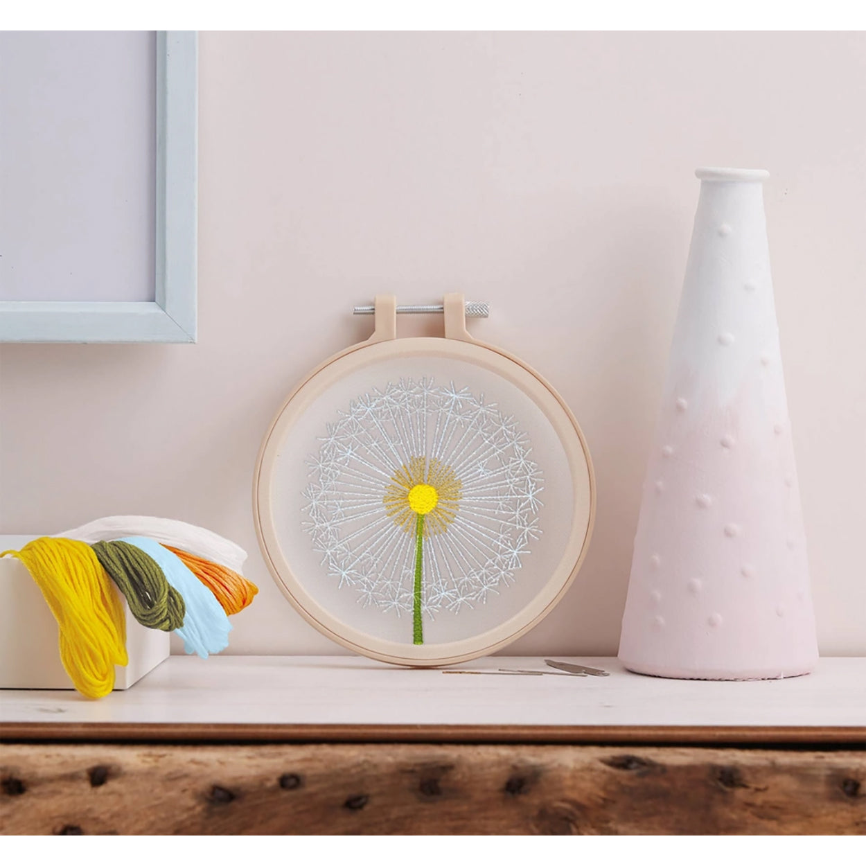 Dandelion Embroidery Kit lifestyle kit