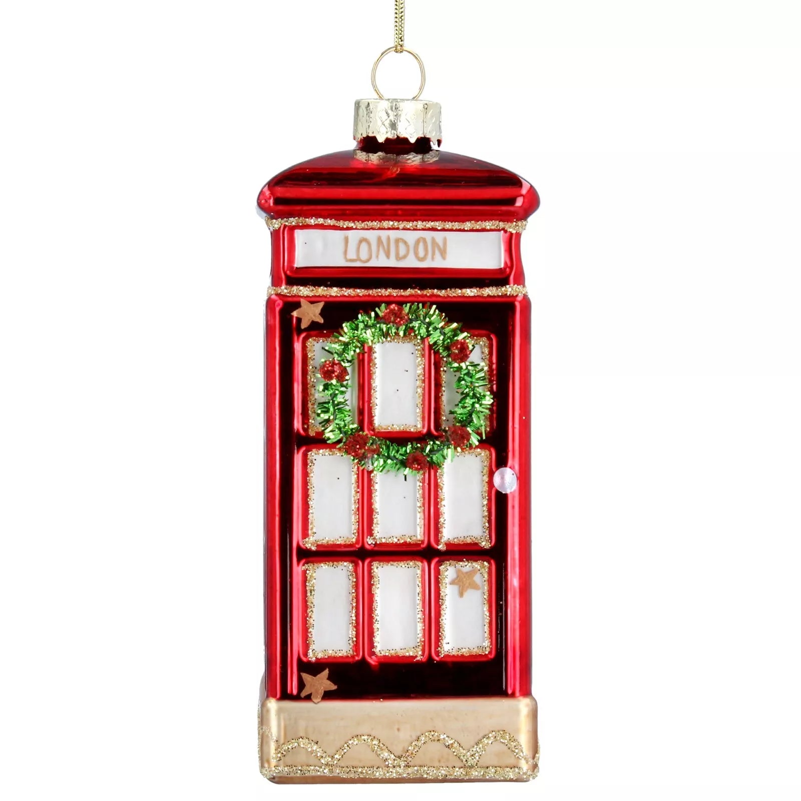 Telephone Box Glass Decoration