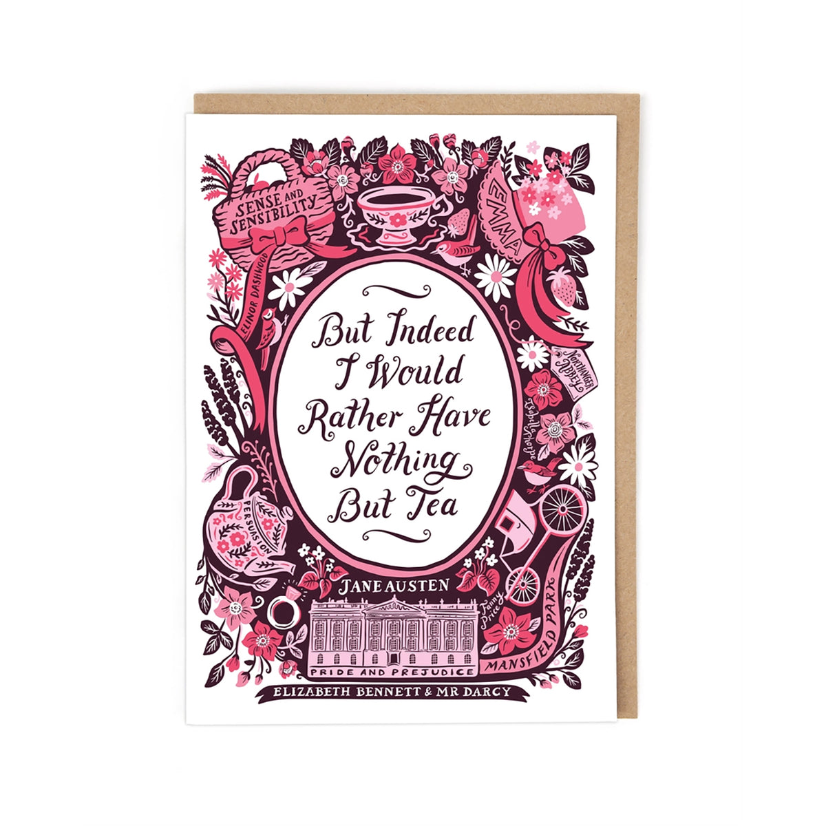 Jane Austen Tea Card