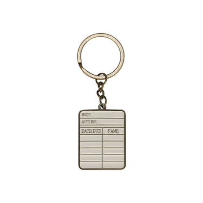 Library Card Keyring