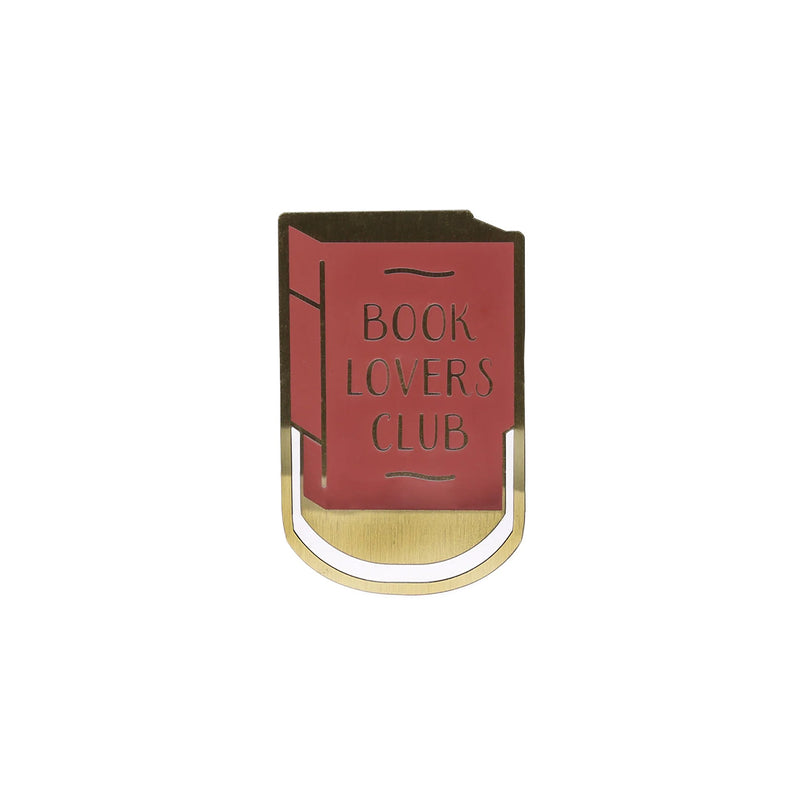 Book Lovers Club Bookmark on a backing card