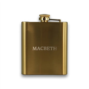 Macbeth Hip Flask, view of reverse