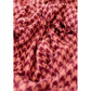 Berry Houndstooth Lambswool Scarf: close up of material