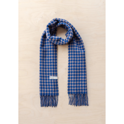 Lambswool Scarf Slate Houndstooth