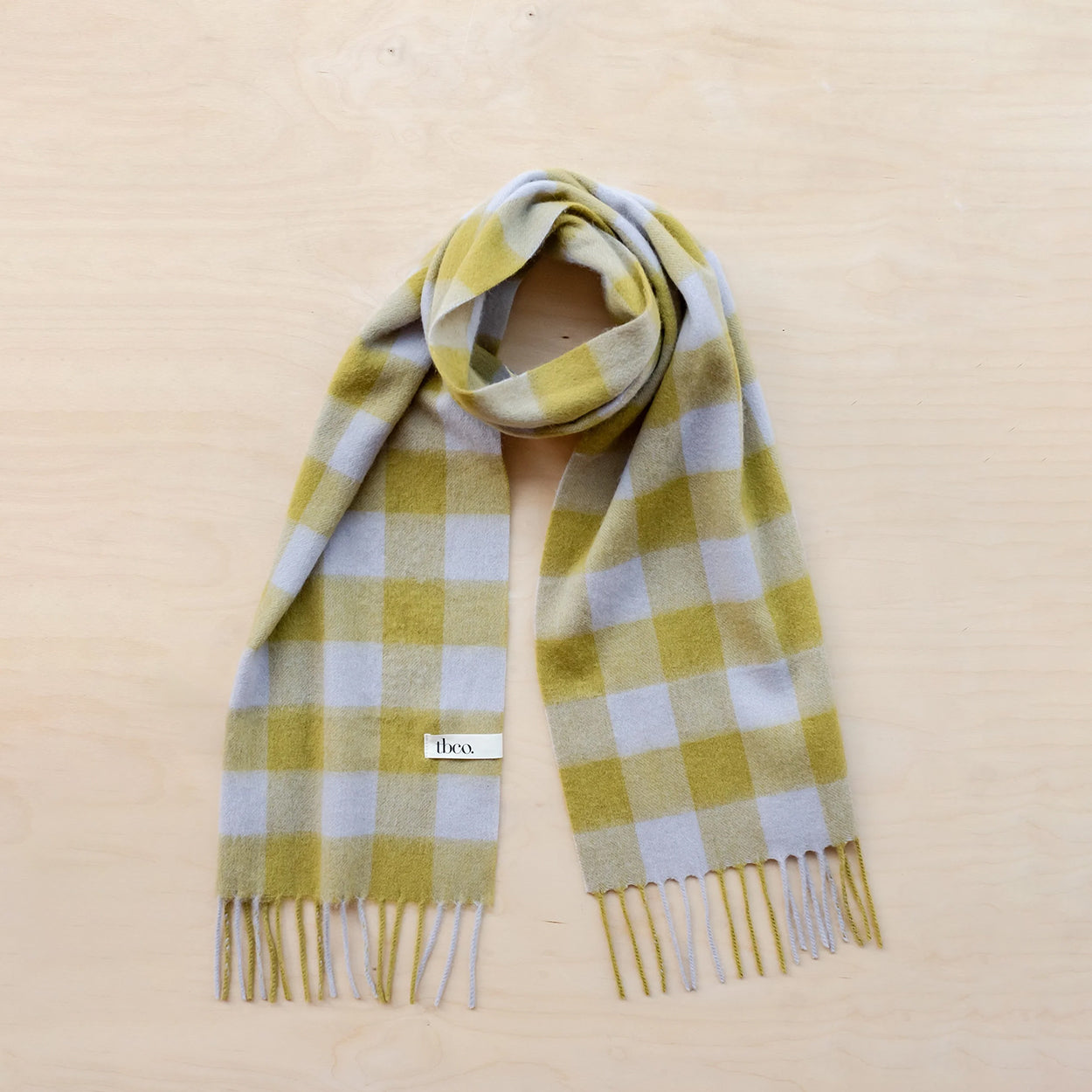 Avocado Gingham Scarf