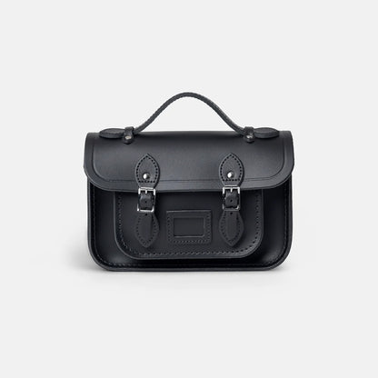 The Mini Satchel Black, front view