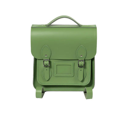 Small Portrait Backpack Heather Green, front view