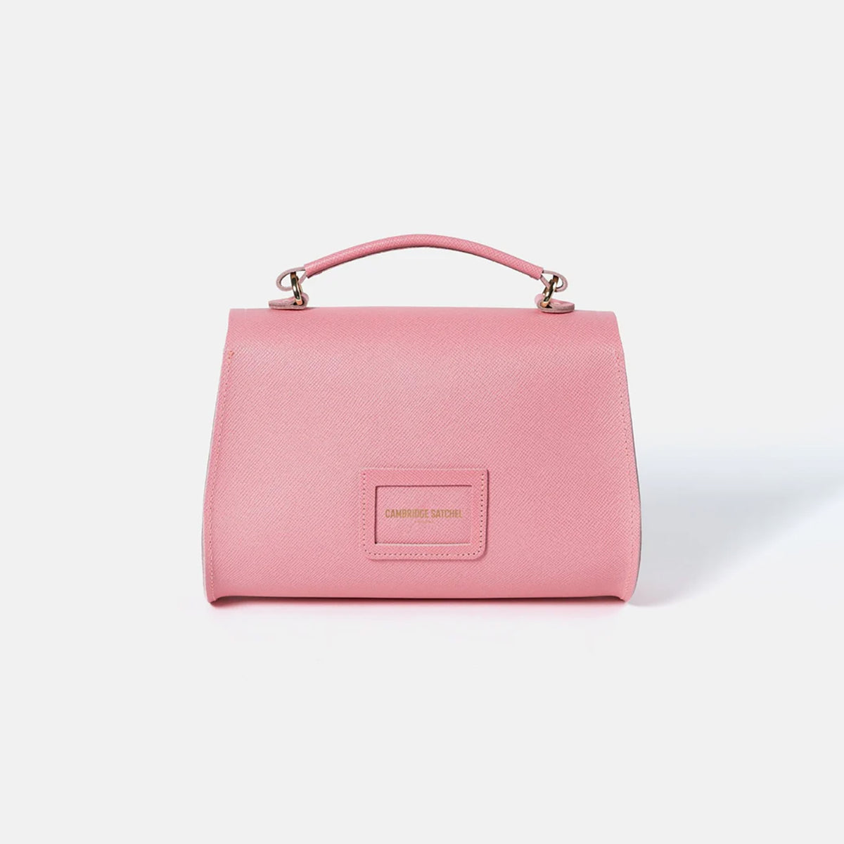 The Poppy Salmon Pink Saffiano, view of back