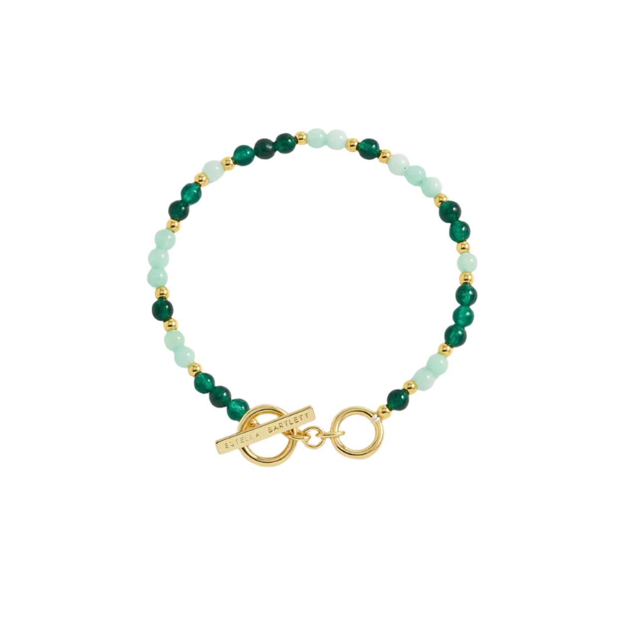 Gold plated semi-precious Jade Bracelet