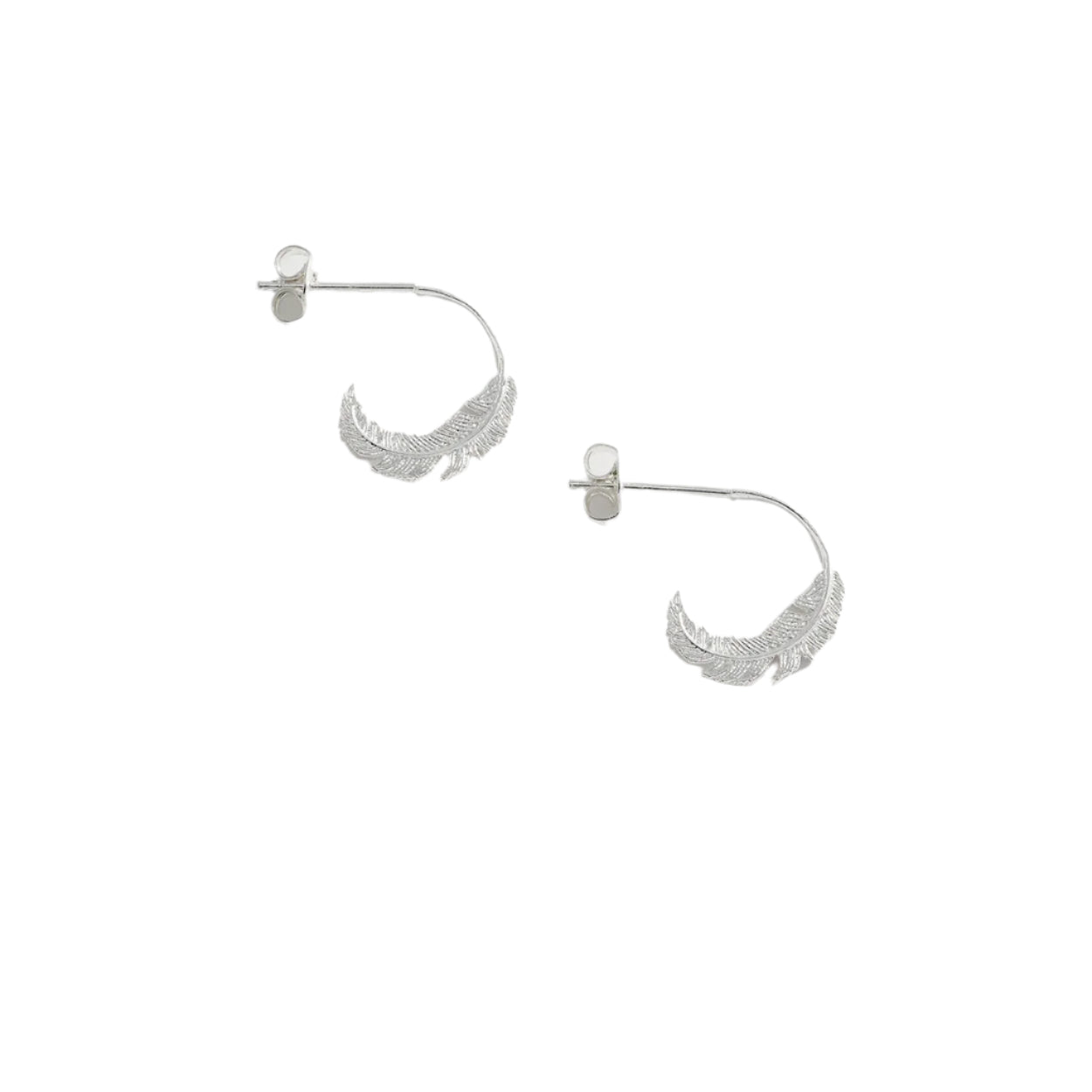 Feather Hoop Earrings