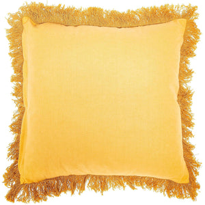 Back of Mustard Block Print Cushion Cover