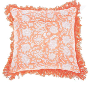 Terracotta Block Print Cushion Cover