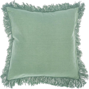 Back of Green Block Print Cushion Cover