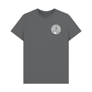 Grey British Library Stamp Printed T-shirt