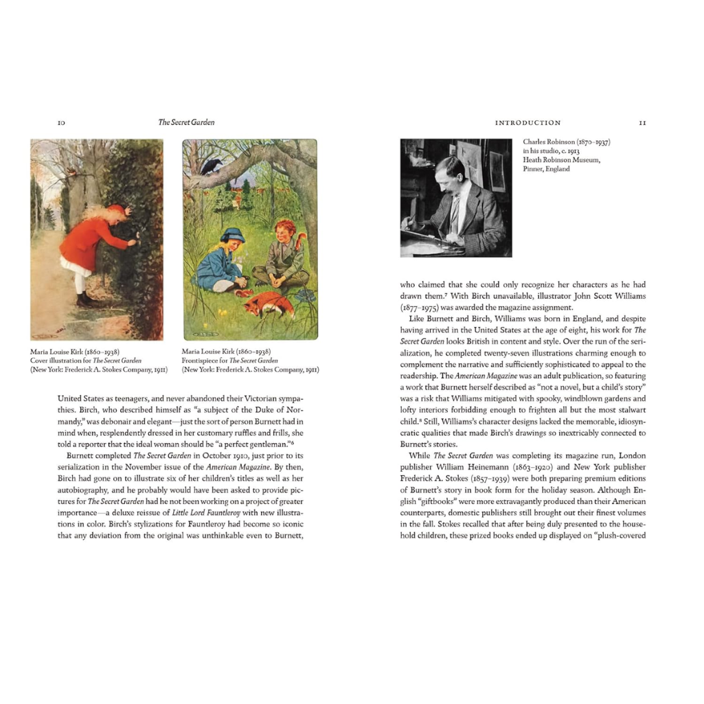 Book page with illustrations and text on a white background