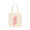 British Library Tote Bag Coral - Natural