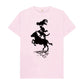 Pink Bremen Town Musicians in black T-shirt