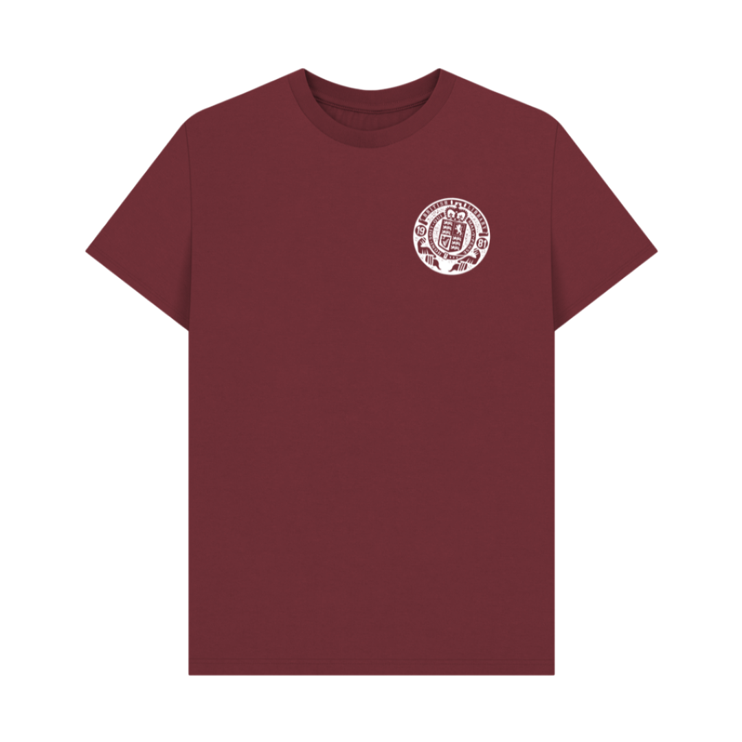 Red Wine  British Library Stamp Printed T-shirt