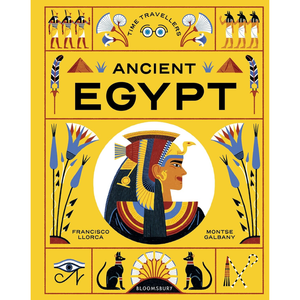 Book cover of 'Ancient Egypt' with illustrations and text on a yellow background