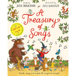 Book cover of 'A Treasury of Songs' with illustrations and text