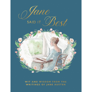 Book cover of 'Jane Said It Best' with illustration of a woman in a window and floral elements.