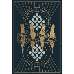 Book cover with decorative elements and text on a dark background