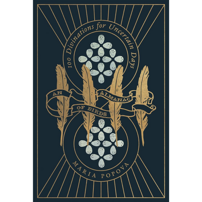 Book cover with decorative elements and text on a dark background
