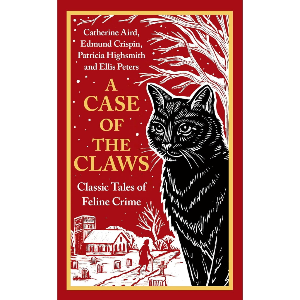 Book cover of 'A Case of the Claws' with a cat illustration on a red background