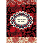 Book cover of 'Anna Karenina' with red floral pattern
