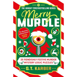 Book cover of 'Merry Murdle' with festive design and text