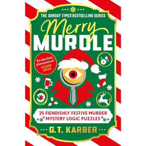 Book cover of 'Merry Murdle' with festive design and text