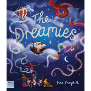 Book cover of 'The Dreamies' with colorful illustrations and text.