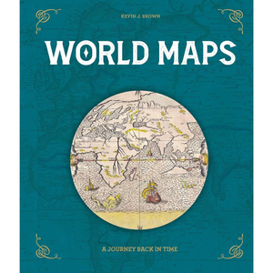 Book cover of 'World Maps' with a vintage map design on a teal background