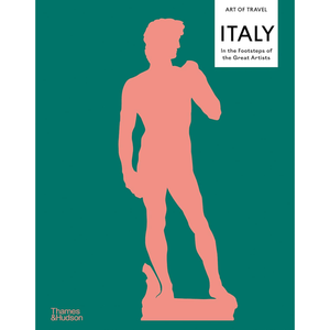 Book cover with a silhouette of a statue on a green background, featuring the title 'Italy' and publisher 'Thames & Hudson'.