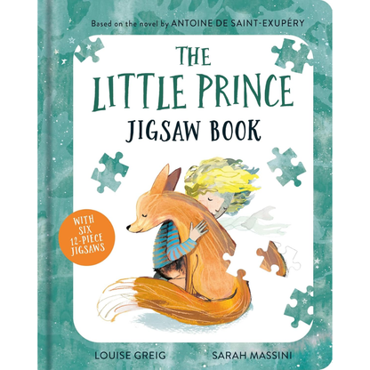 Book cover of 'The Little Prince Jigsaw Book' featuring a boy and fox illustration.