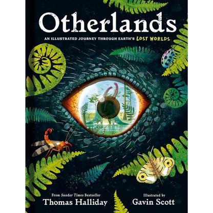 Book cover of 'Otherlands' with illustrations and text