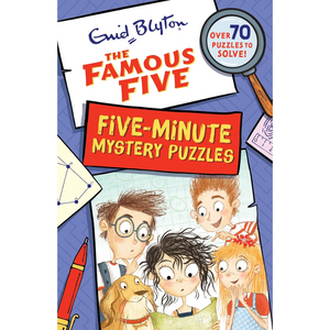 Book cover of 'Five-Minute Mystery Puzzles' from 'The Famous Five' series by Enid Blyton.