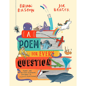 Book cover of 'A Poem for Every Question' with colorful illustrations and text.