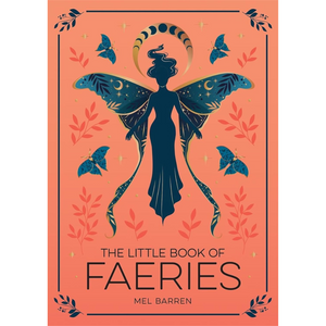Book cover of 'The Little Book of Faeries' with a fairy illustration on a pink background.
